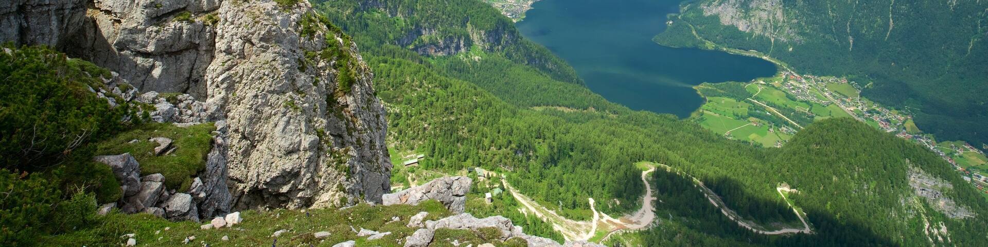 Dachstein Krippenstein featuring a lake or waterhole, tranquil scenes and landscape views