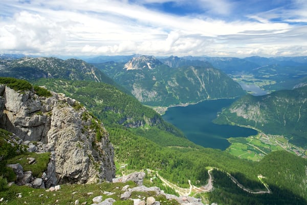 Dachstein Krippenstein featuring a lake or waterhole, tranquil scenes and landscape views