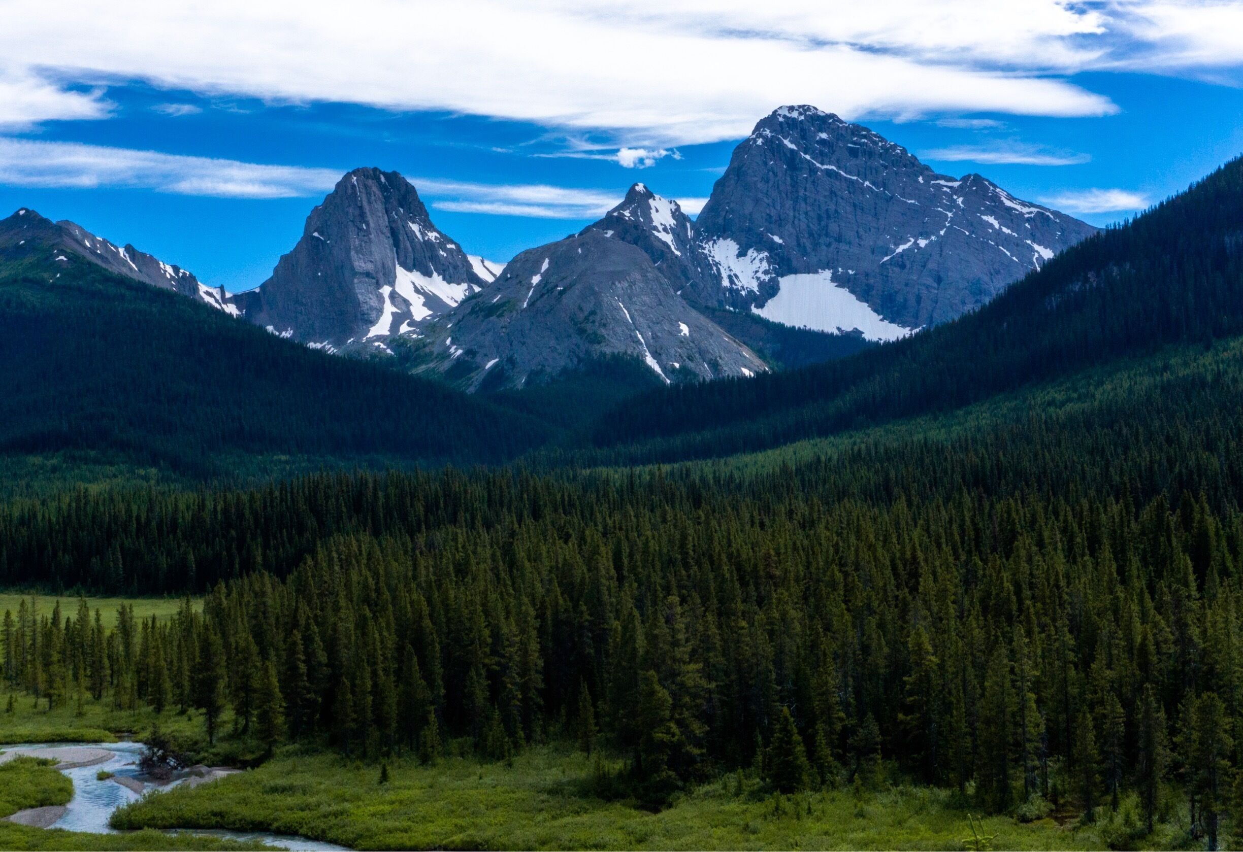 It doesn’t matter where you go in the Canadian Rockies, all the views are breath taking. This was taken in between Spray Valley and Peter Lougheed Provincial Parks.