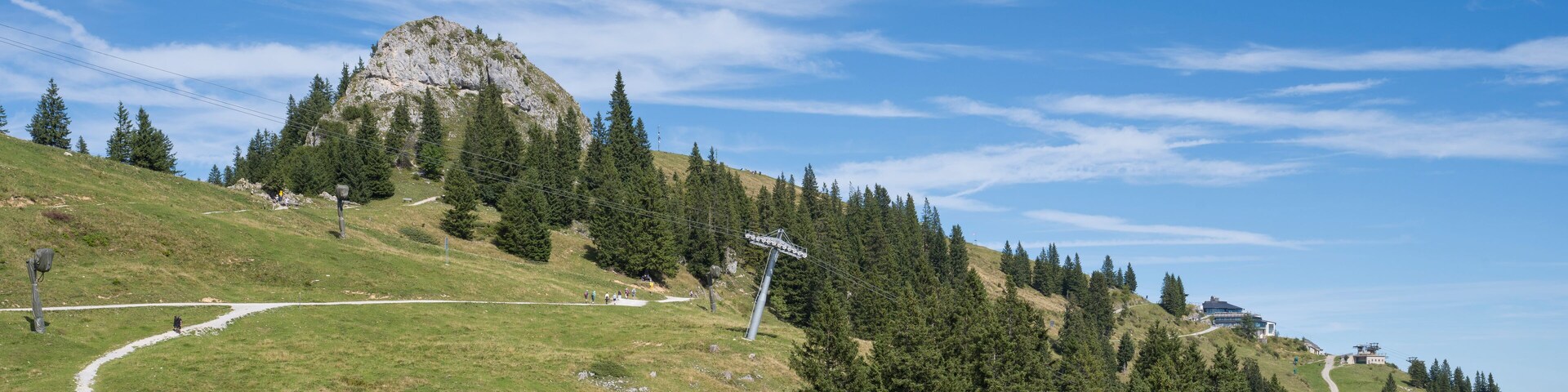 Wanderweg am Brauneck, Bayerische Voralpen, Isarwinkel, Lenggries, Oberbayern, Bayern, Deutschland, Europa