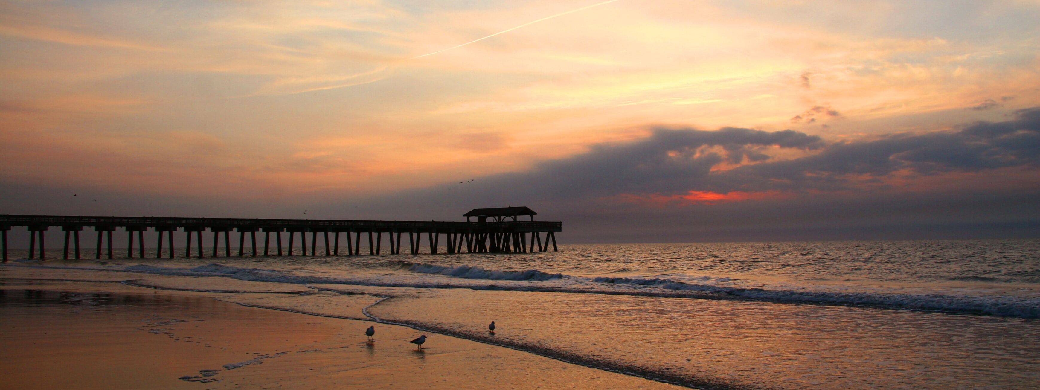 Sunrise on Tybee Island Beach, Georgia, USA