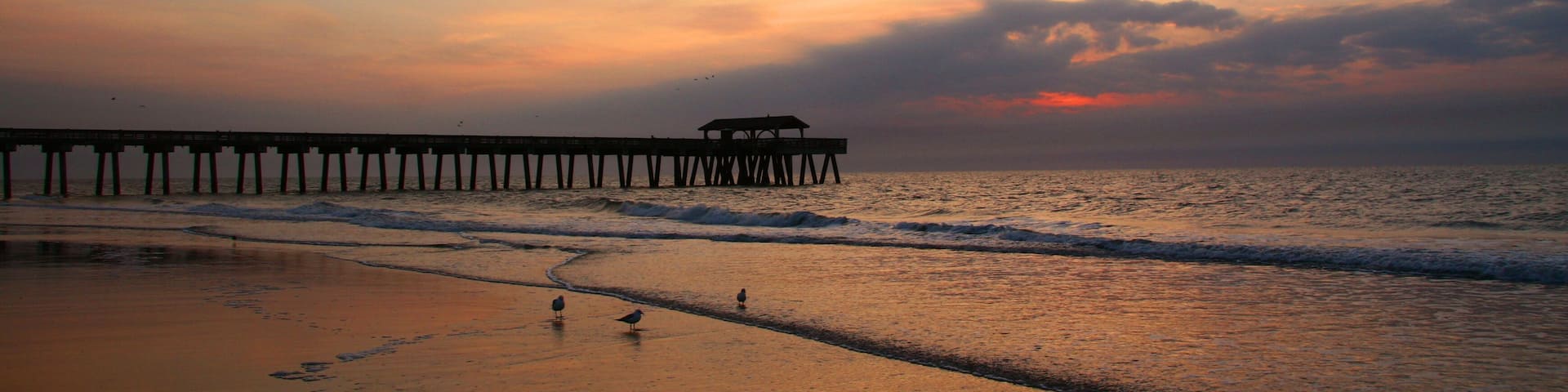Sunrise on Tybee Island Beach, Georgia, USA