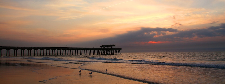 Sunrise on Tybee Island Beach, Georgia, USA
