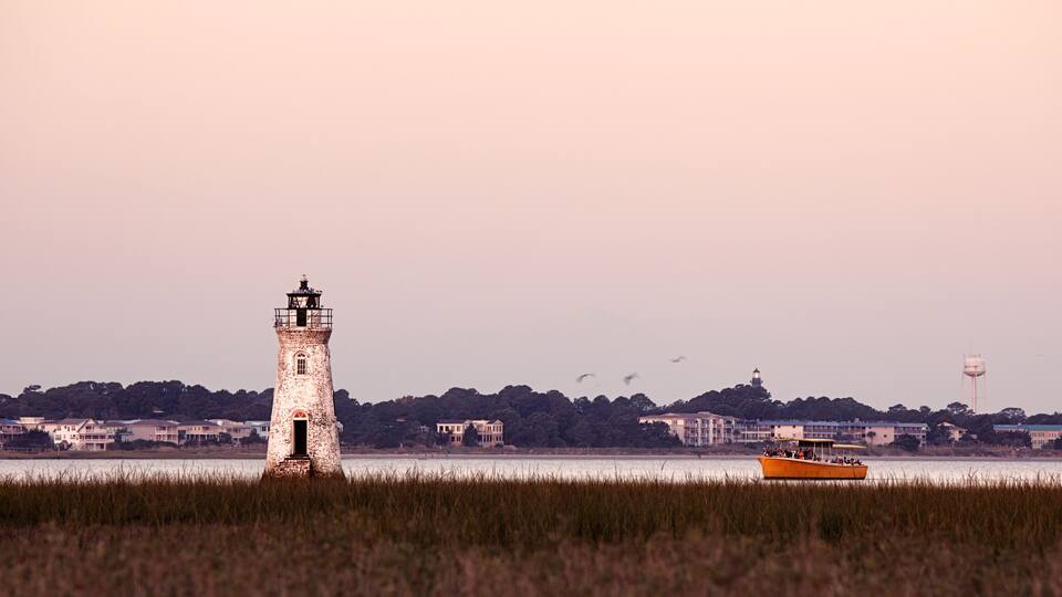 Old lighthouse at the Cockspur island