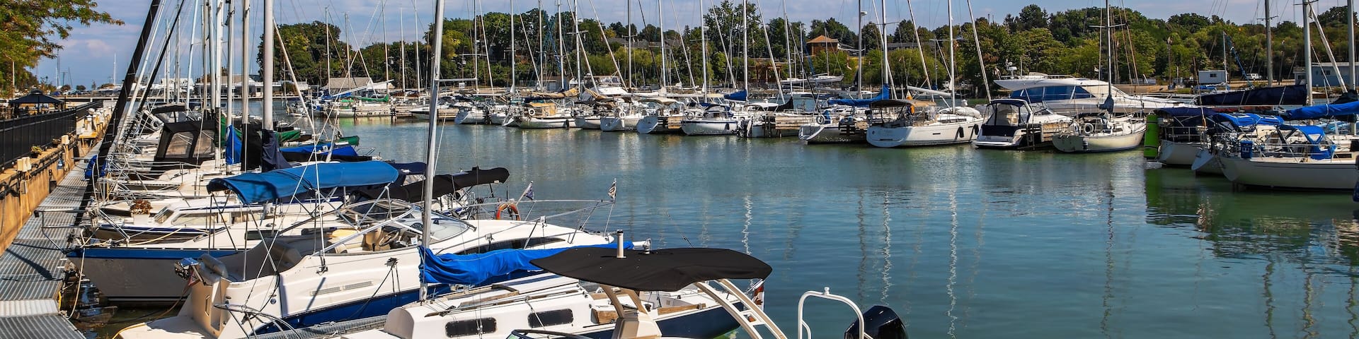 Port Dalhousie harbor in St. Catharines, Ontario, Canada