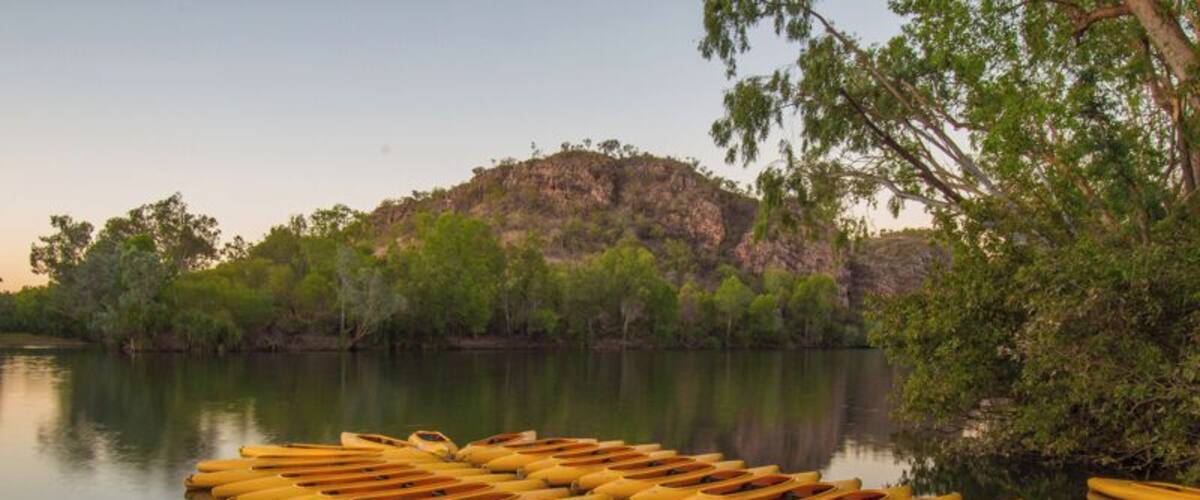 One of the best ways to see Katherine Gorge in the Northern Territory of Australia is to hire a canoe.
All up there are 13 gorges but you won't paddle that far. But if you can, make it to gorge number 2 which is awesome!!