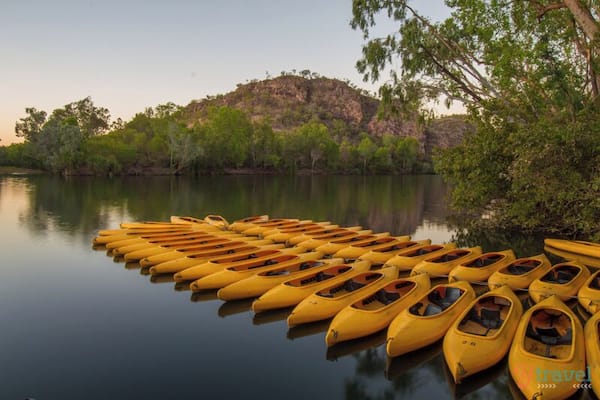 One of the best ways to see Katherine Gorge in the Northern Territory of Australia is to hire a canoe.
All up there are 13 gorges but you won't paddle that far. But if you can, make it to gorge number 2 which is awesome!!
