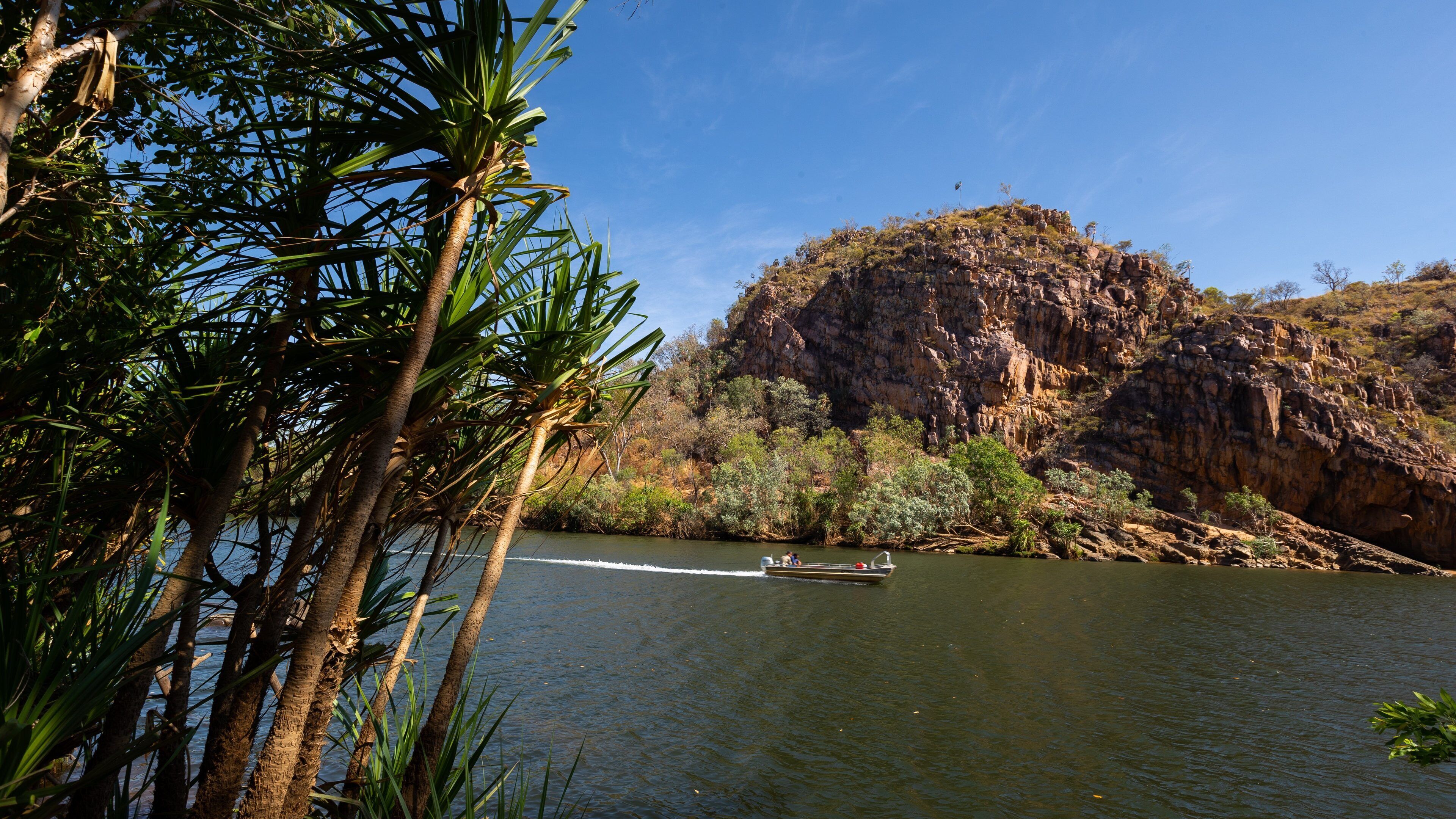 Katherine Gorge featuring boating and a river or creek
