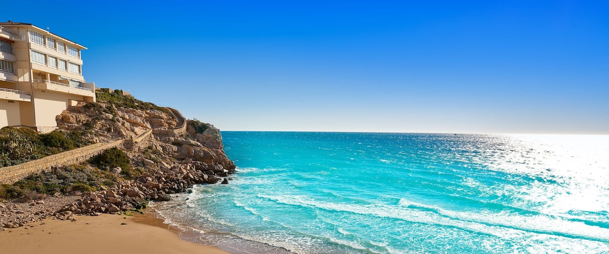 Cala Llenguadets Platja Salou beach in Tarragona of Catalonia
