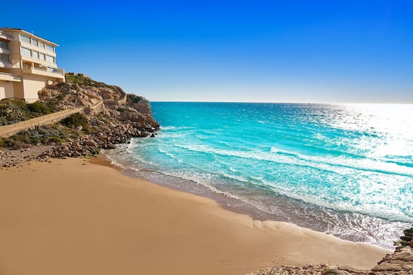 Cala Llenguadets Platja Salou beach in Tarragona of Catalonia