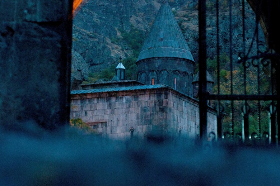 'As some of the monastery churches are dug out of the cliff rocks and others are simply parts of the neighbouring caves, the sight and energy of the place are extraordinary, completed by the opera concerts sometimes held inside Geghard or by the freestanding khachkars.'