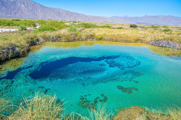 Colorful Poza azul in Cuatrocienegas, Coahuila