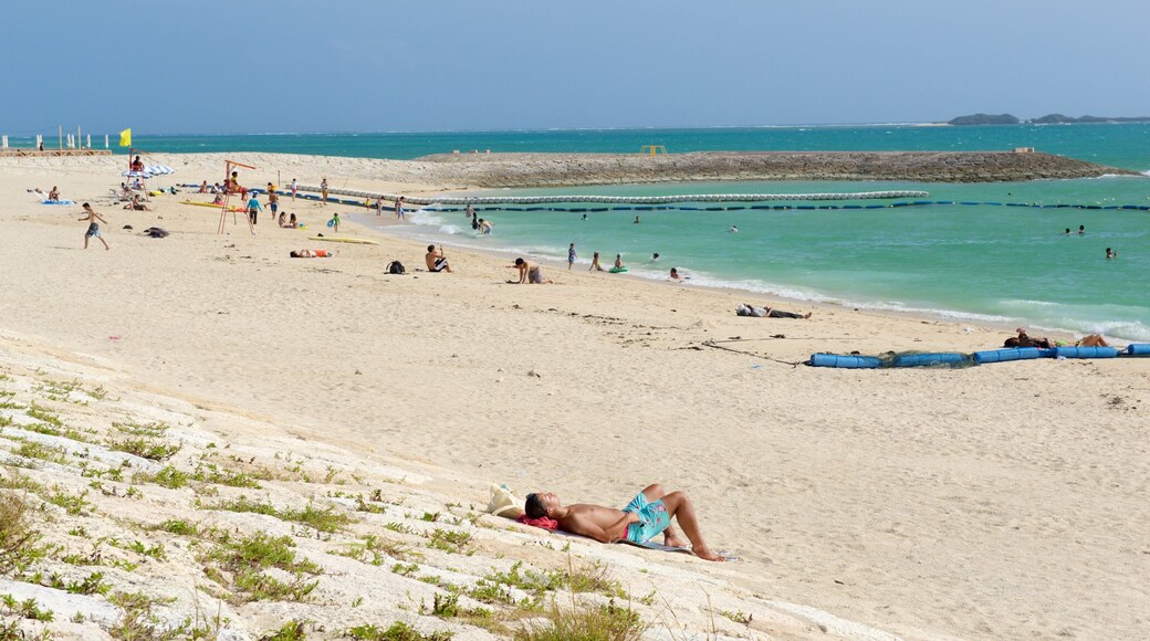 Toyosaki Chura Sun Beach which includes swimming, a sandy beach and general coastal views