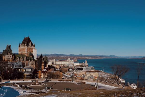 took the long way up to get to see this view only to find out that there is a much shorter way behind the Chateau. All worth it though. #oldquebec #goblin