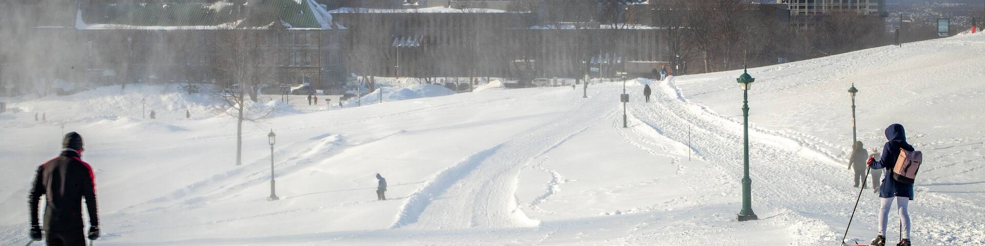 Plains of Abraham which includes snow as well as a couple