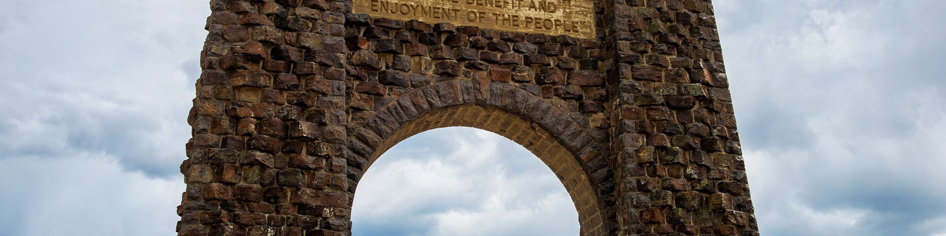 Historic Roosevelt Arch at Yellowstone National Park