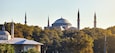 Ayasofya Museum (Hagia Sophia) in Sultan Ahmet park in Eminonu, Istanbul, Turkey