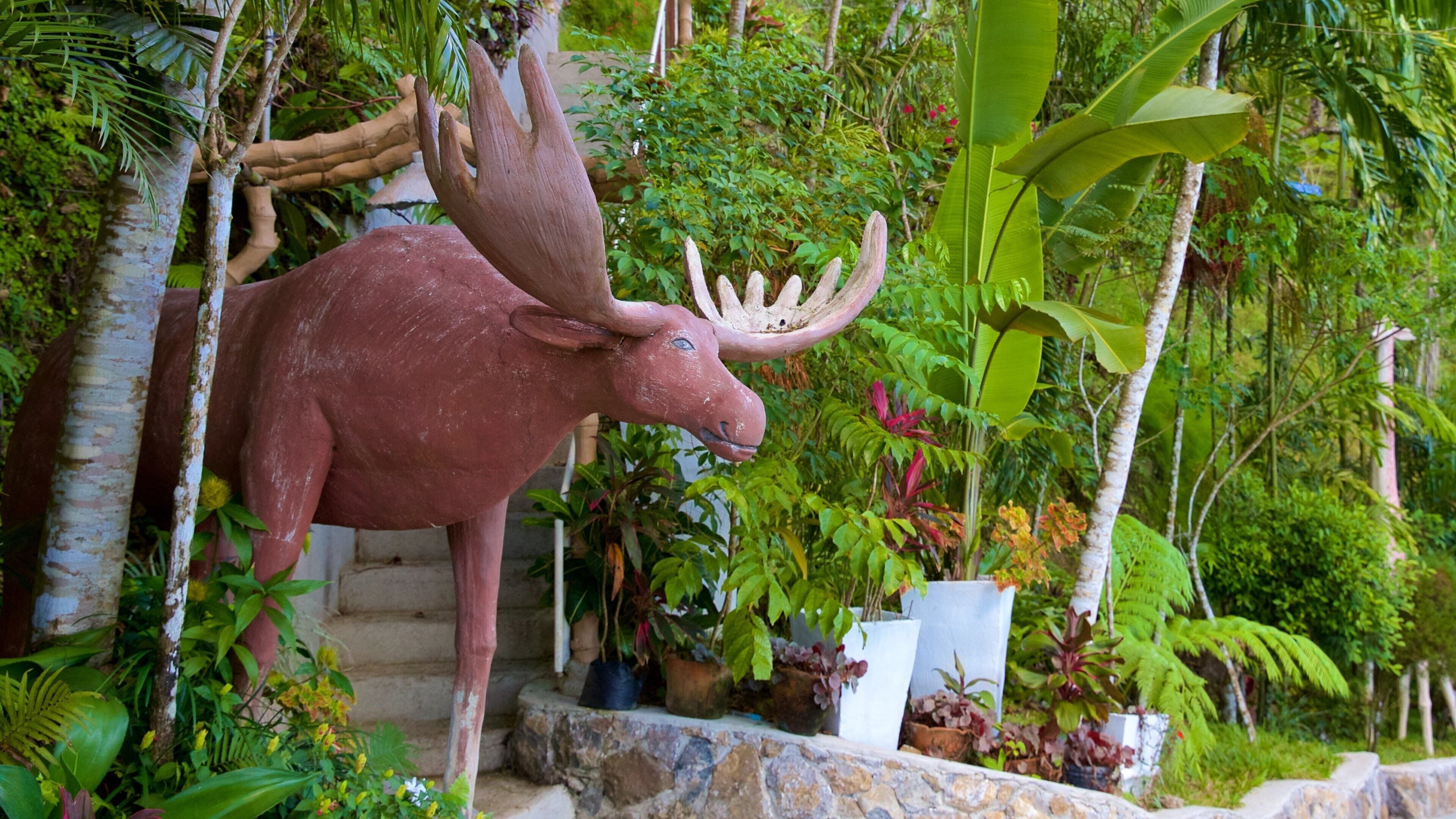 Cebu toont een park en een standbeeld of beeldhouwwerk