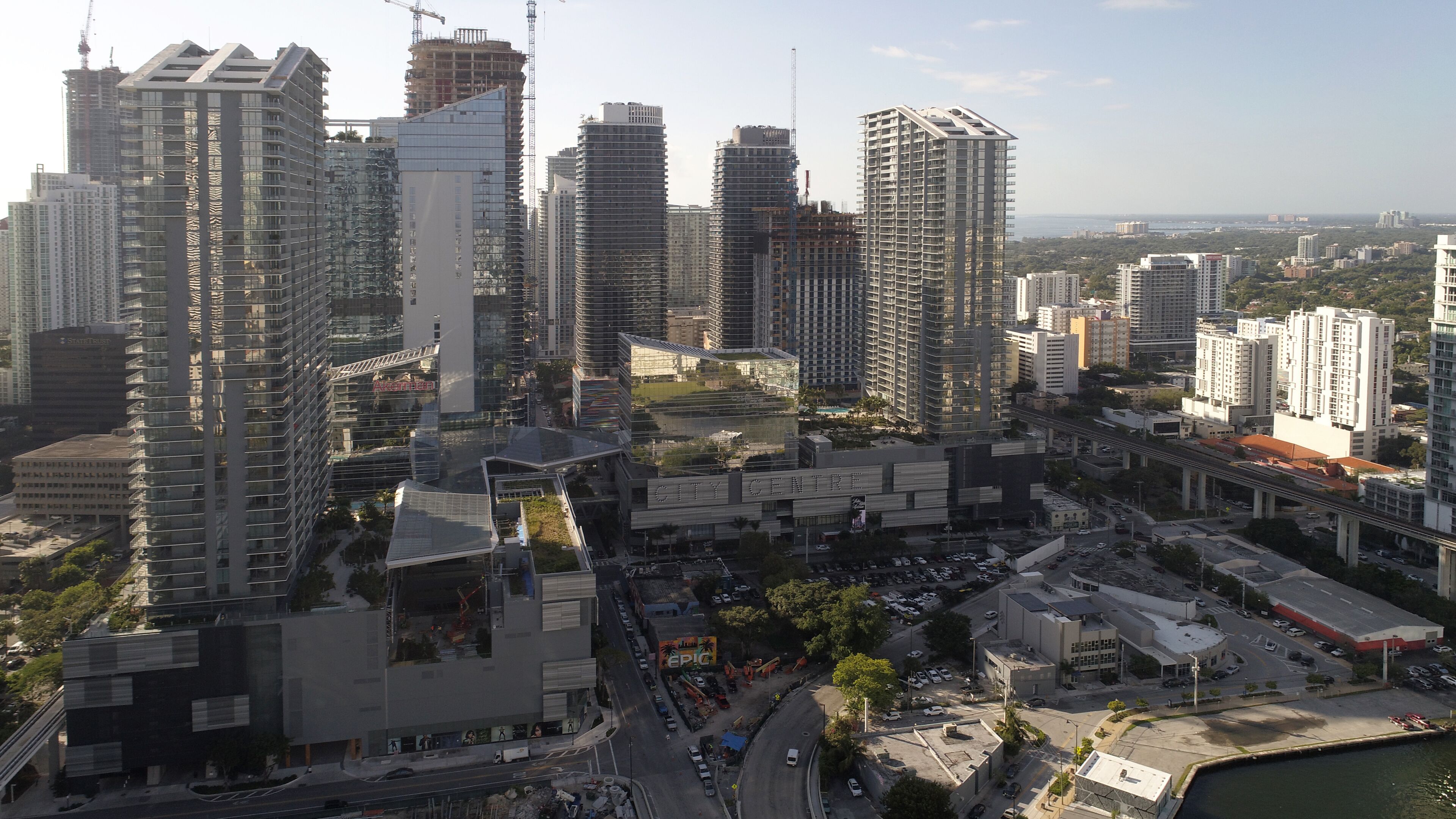 BRICKELL - JANUARY 26, 2017: Aerial image of Brickell City Centre completed in 2016 offers mixed use residential and commercial space and is located at 701 S Miami Ave.