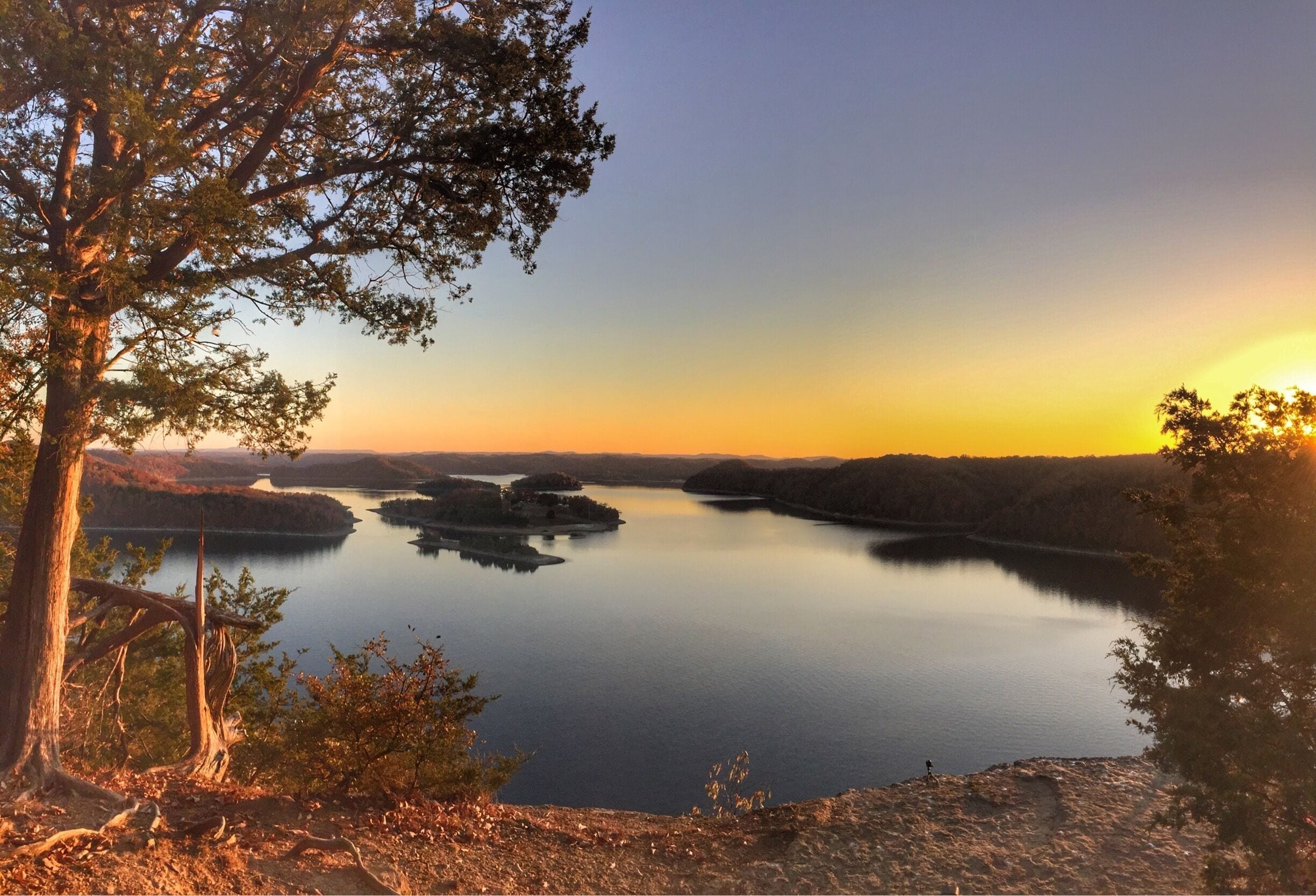 Eagle Point overlooking Trooper Island on Dale Hollow Lake