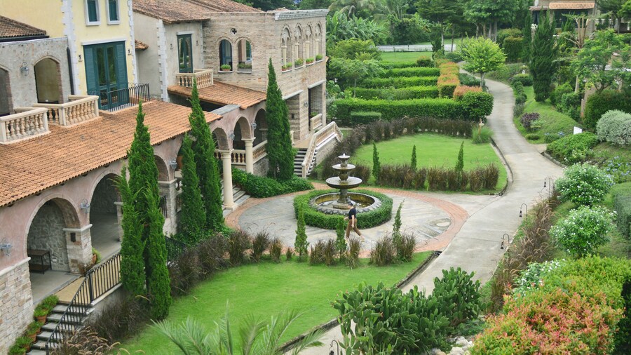 Visit and check in at La Toscana Sua phung Ratchaburi Province Thailand on 21 July 2017 - The beautiful small village resort with green landscape style roman italy for relax in holiday