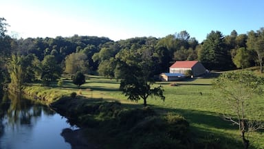 The NCR Trail was once part of the Northern Central Railroad (thus the name), but the tracks were converted to a smooth, flat, crushed gravel trail to accommodate for cyclists, walkers, and runners. It covers nearly 40 miles, with 20 in Maryland and 20 in Pennsylvania. The trail is surrounded by breathless scenery, and the majority of it takes you through stretches of woods and farmland. My favorite time to go is on cool September evenings, when the weather is nice and the warm beams of light steaming through the forest and fields are perfect, just as in the picture above..