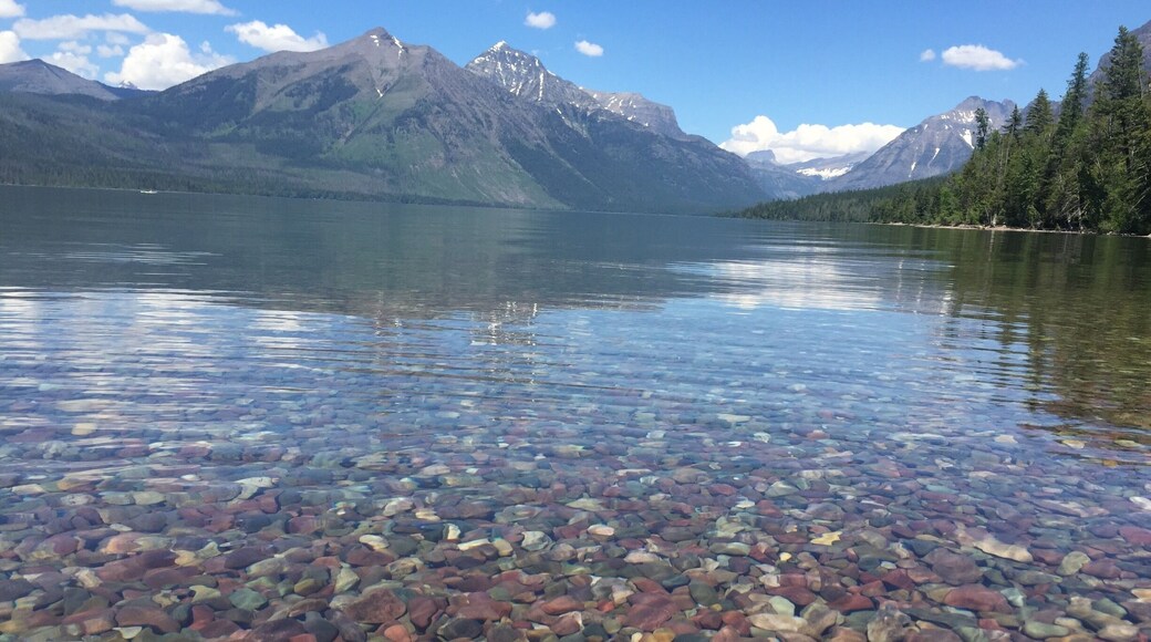 The water is so clear at Lake McDonald in Glacier National Park