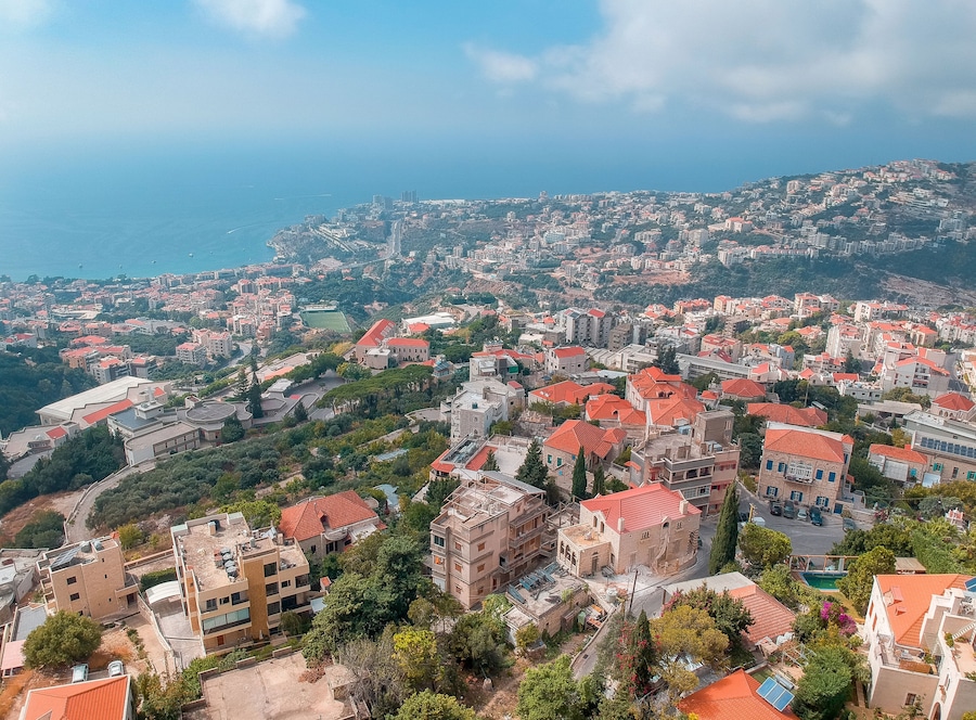 panorama of the old town of ghazir lebanon