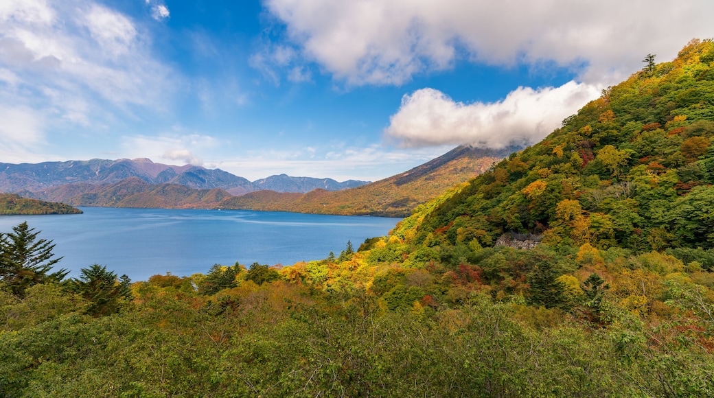 Chuzenji lake in beutiful autumn season, Okunikko, Tochigi, Japan.