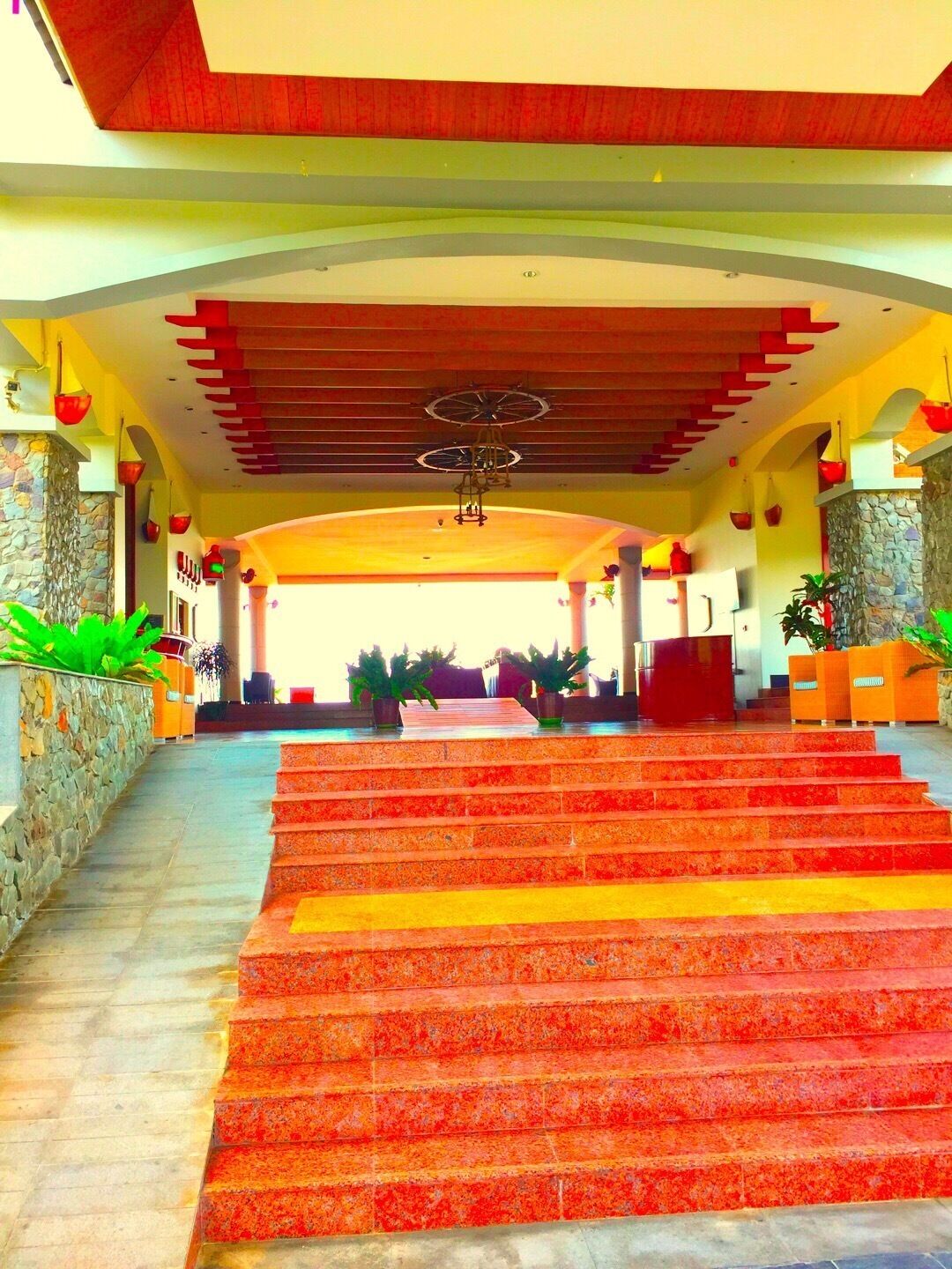 Way to the reception and some place . 