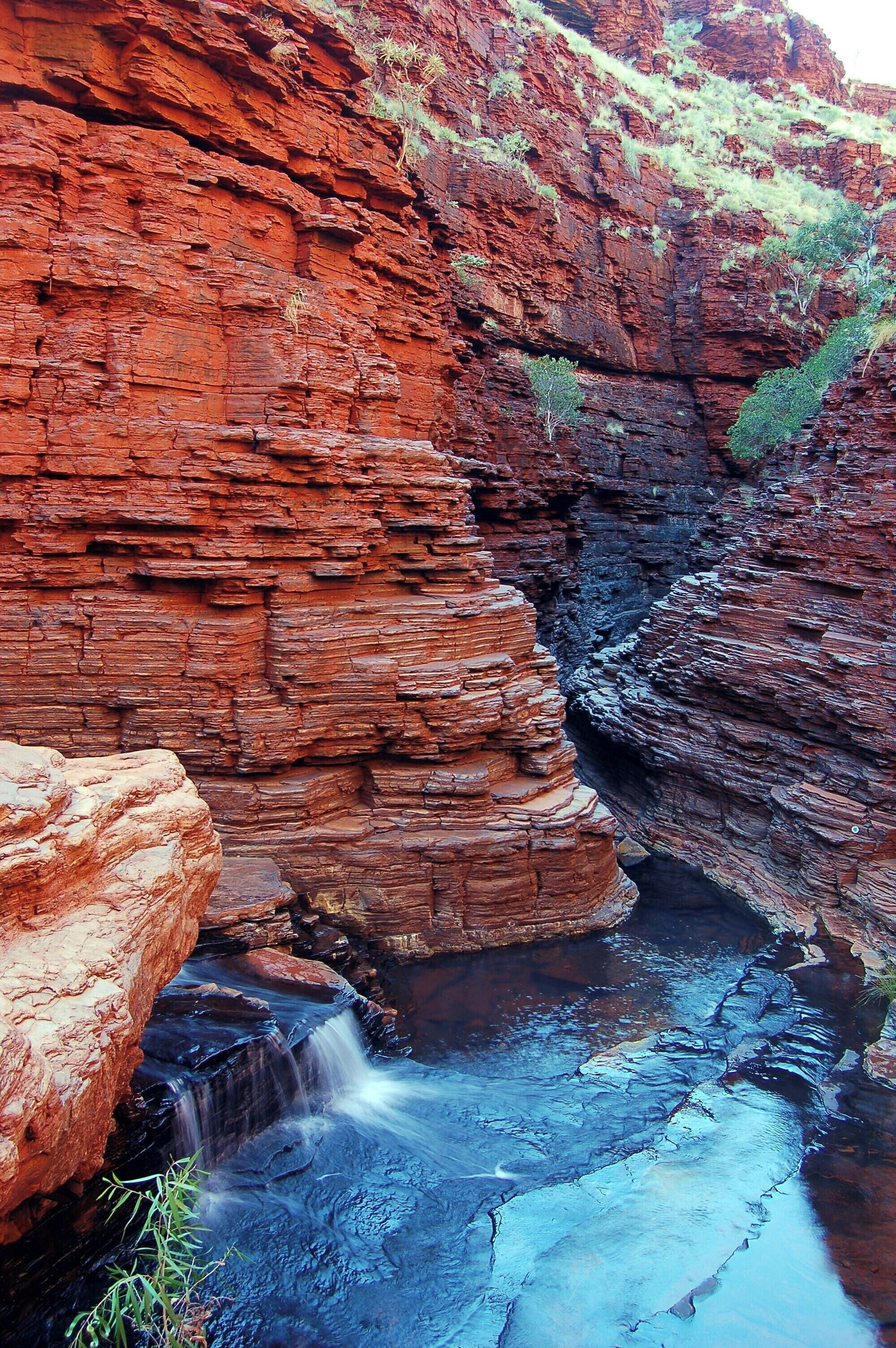 This is deeper into the canyon where it terminates but the slot ahead is called Spider Walk because you have to straddle it to go further until you reach a spot where the creek cascades into another.  Strictly for adventurers only.