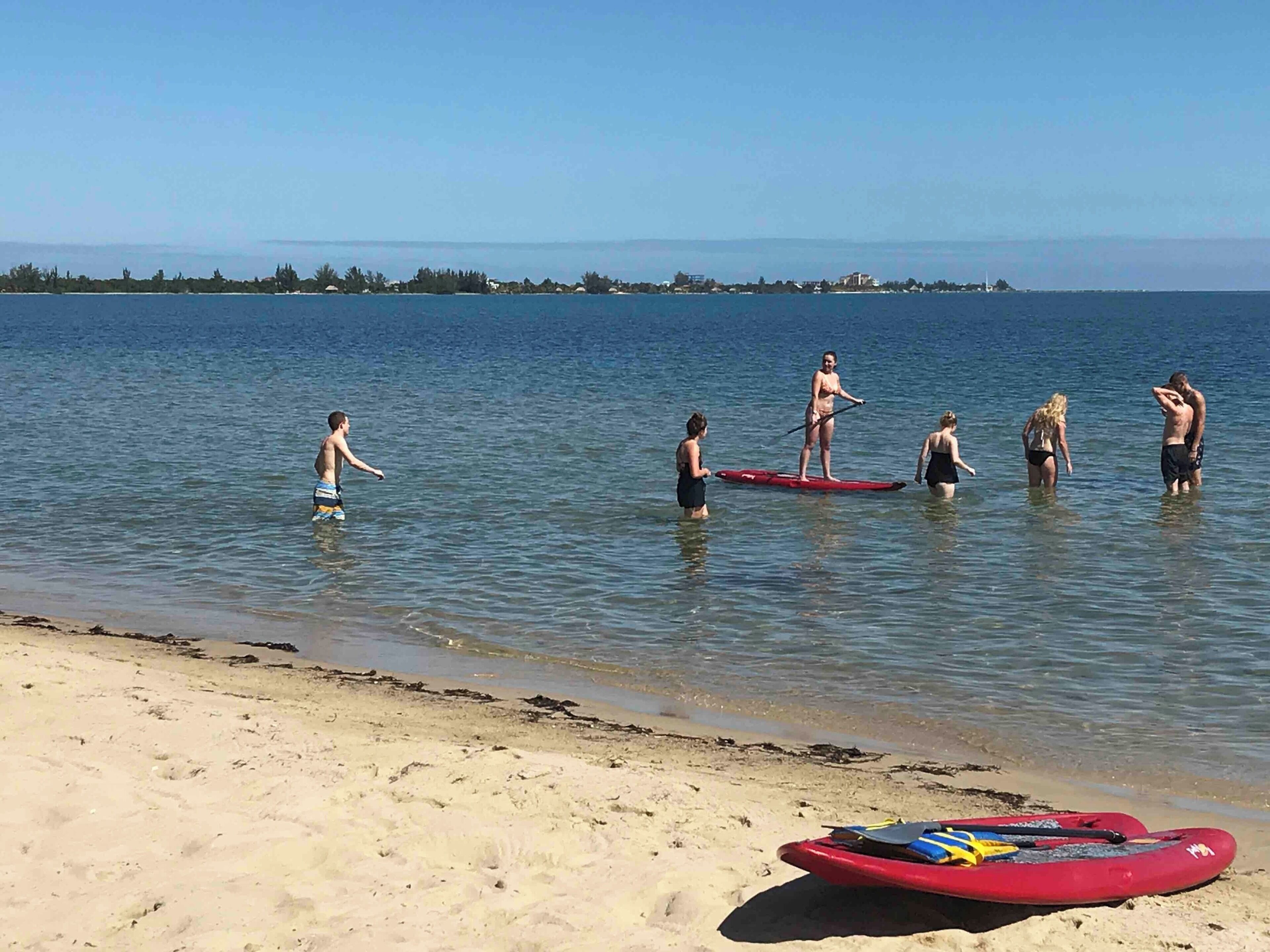 Relaxing at the beach at the Green Parrot Beach Houses