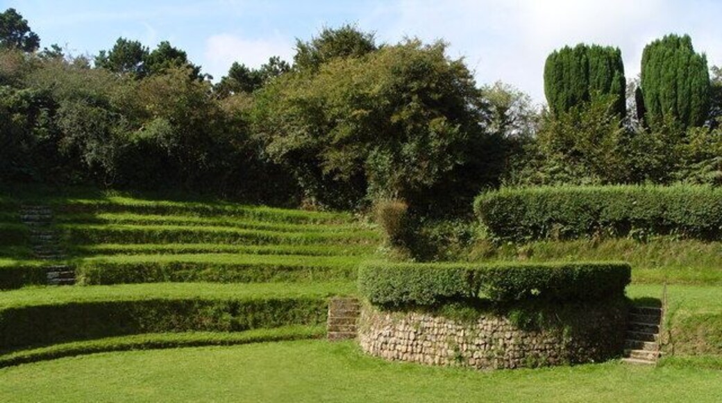 Preaching Pit, near to Indian Queens, Cornwall, Great Britain. This preaching pit was built at the time of John Wesley and was restored in 1922. It is still used for events today