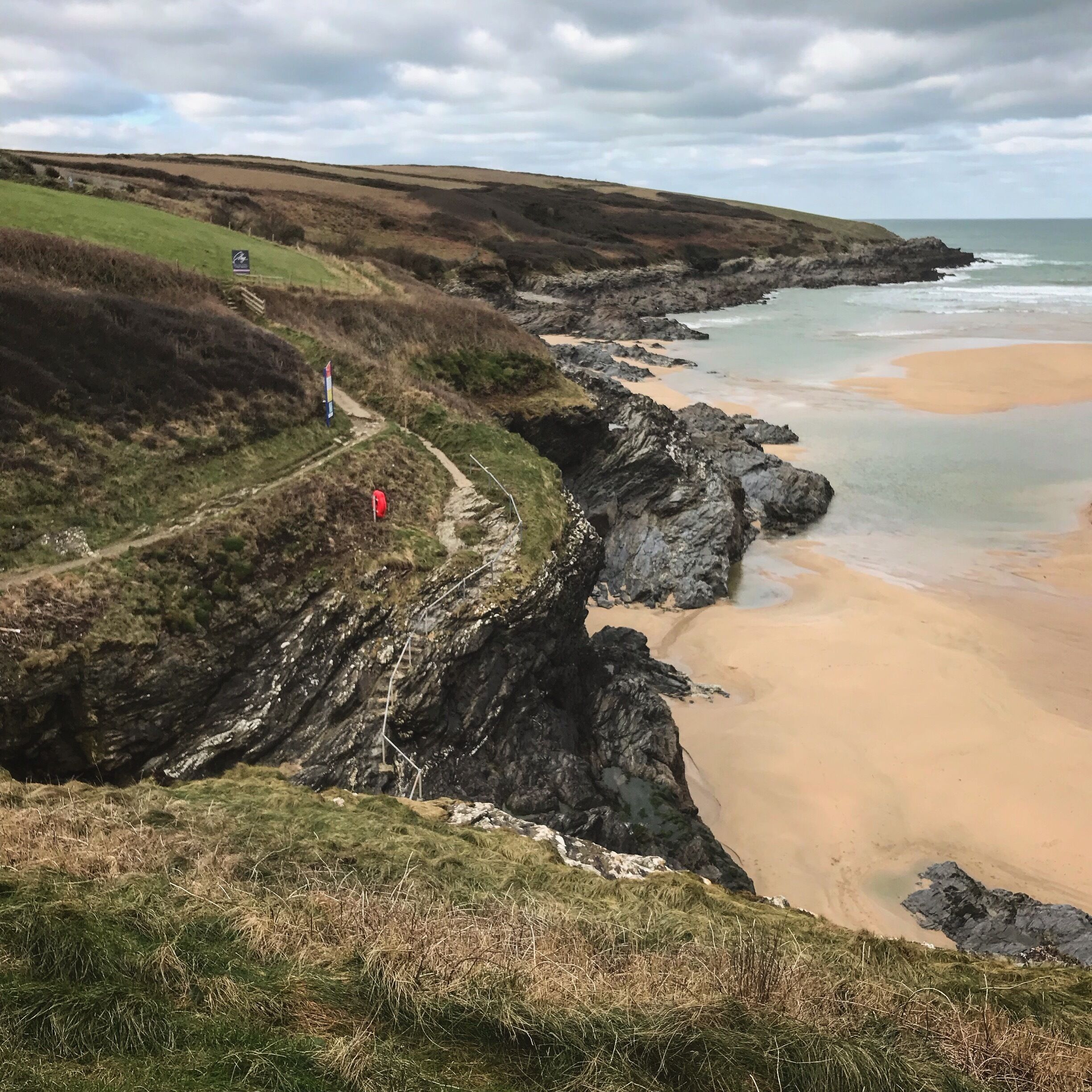 A walk along the cliffs from Crantock to Poly Joke beach and then a welcome meal in the Bowgie Inn.