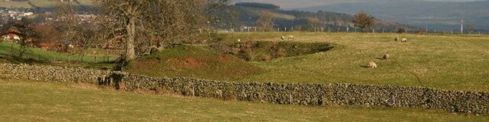 Small Quarry in Farmland. The area is dotted with these small excavations - usually for stone or clay.