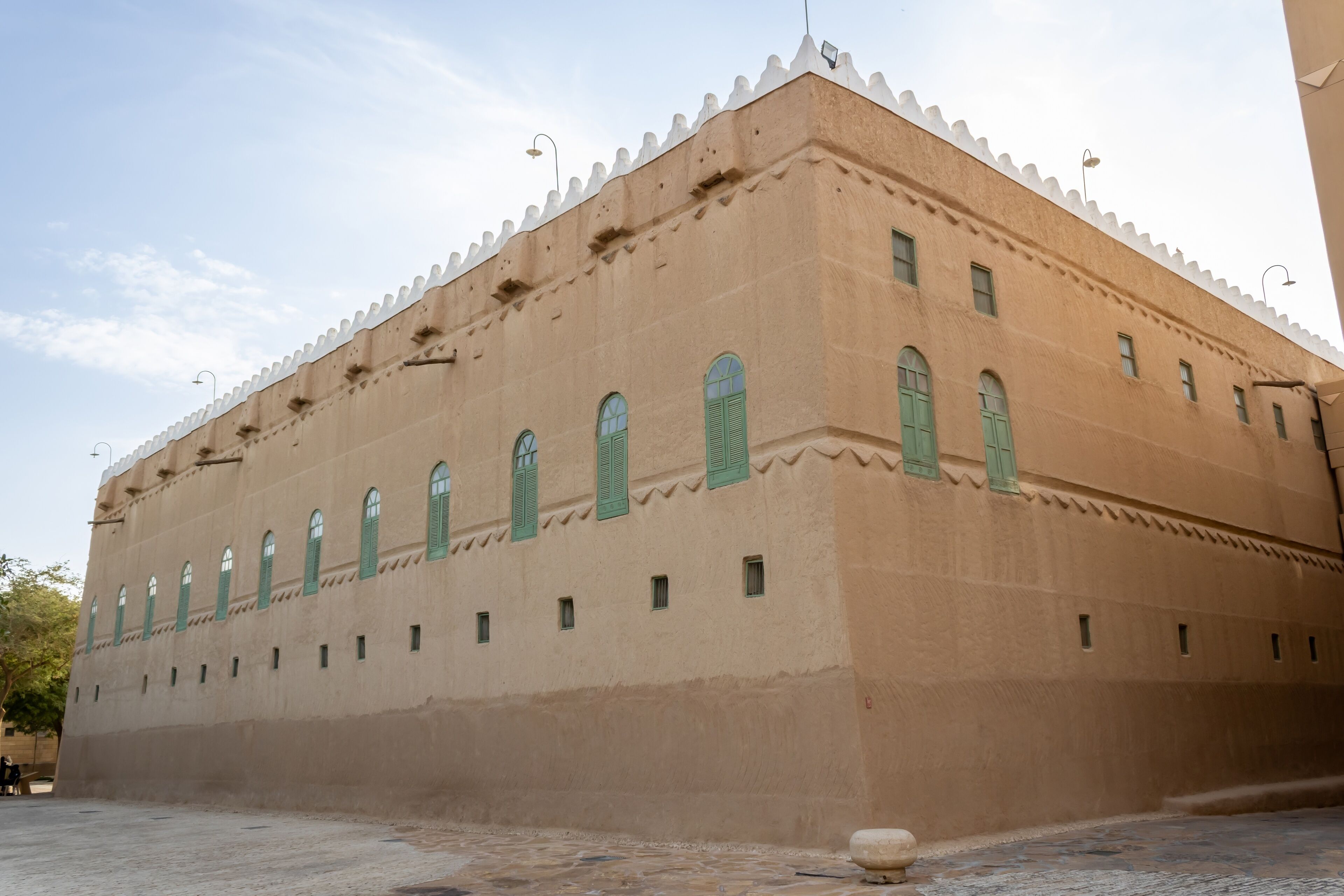 Murabba Historical Palace, a former palace complex, now a museum with artifacts, attire, and decorative art. Riyadh