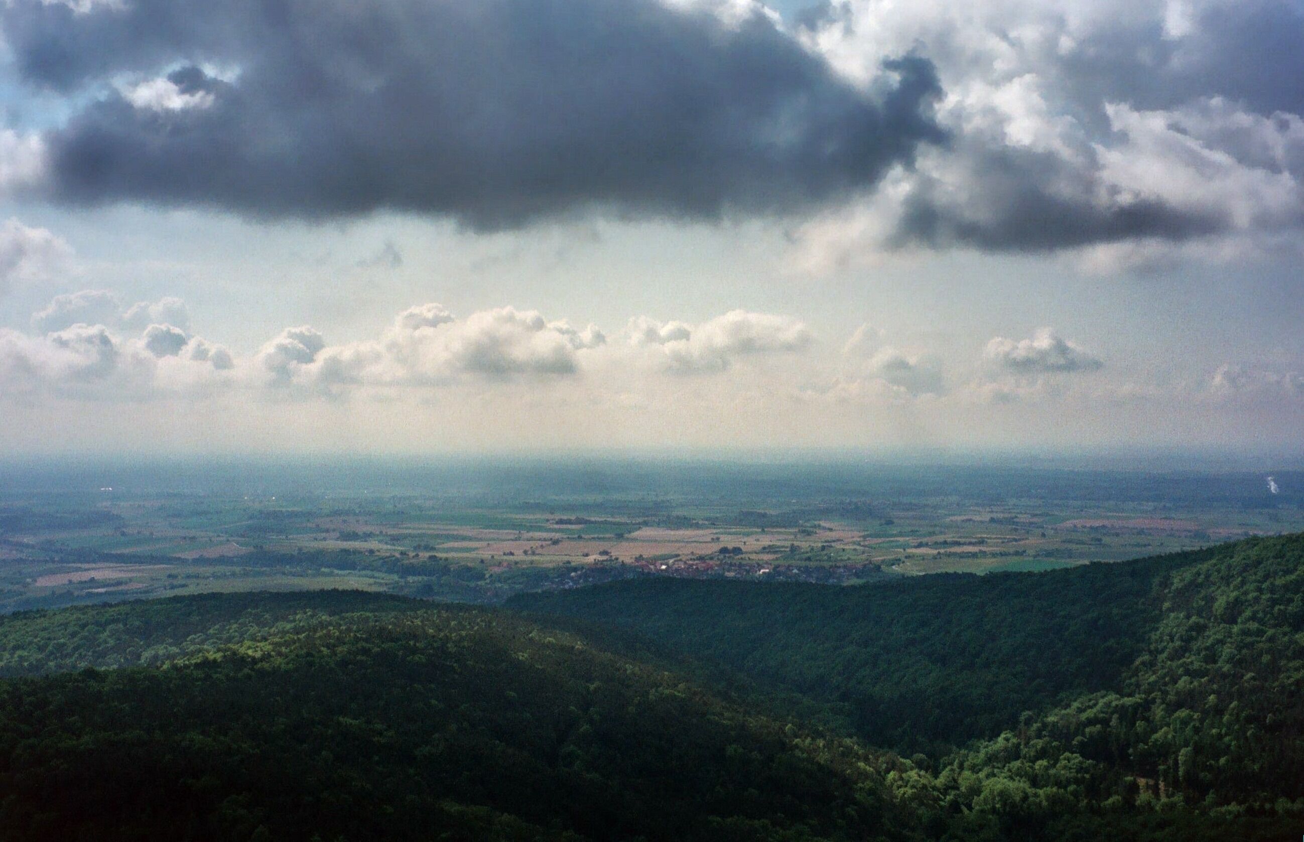 Dörrenbach, view from the Stäffelsberg to the valley of the Rhin