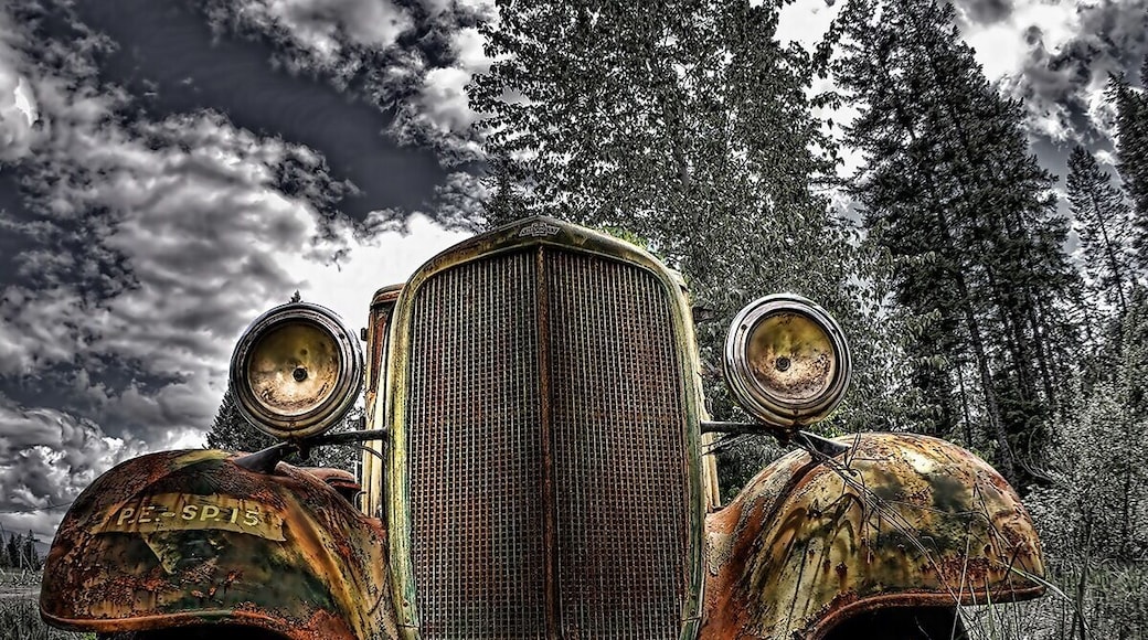 This was an old chevy pickup on the side of the road. Old rusted cars make the best HDR's.
#roadtrip