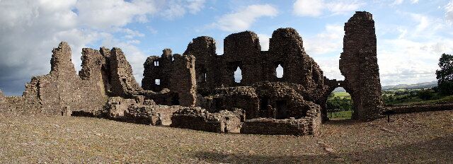 Brough Castle Panorama. Like its nearby Clifford cousin Brougham castle, Brough castle was built to the south of a Roman fort or camp, in this case called Verteris, which was built to keep the northern Brigantes tribe in check