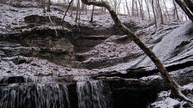 Jackson Falls off of the Natchez Trace. It was snowing and my husband and I were antsy. We drove about 45 min to the falls and on our way home we could barely see bc of all the snow. An adventure to say the least. Thank God for Subaru's.