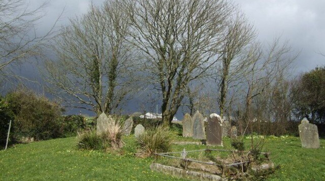 St Martin's churchyard The threatening sky didn't come to anything!