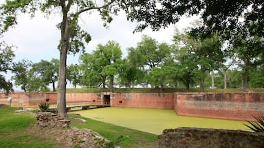 Fort Jackson ist ein historisches Fort, das sich unweit der Mündung des Mississippi in der Gemeinde Plaquemines in Louisia befindet. Lousiana, USA
Fort Jackson near the city Triumph, Louisiana