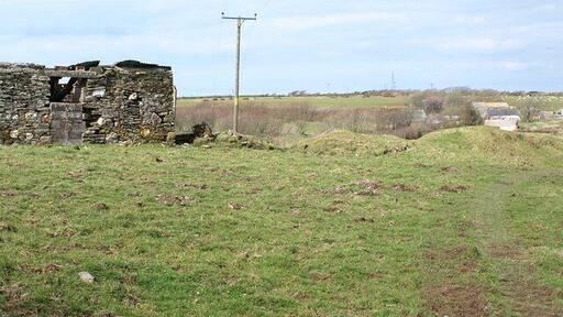Outbuilding, Trewassa. A rural outbuilding on the fringe of the hamlet, seen from the same spot as 736183. Across the valley, in SX1487, is Trehane.