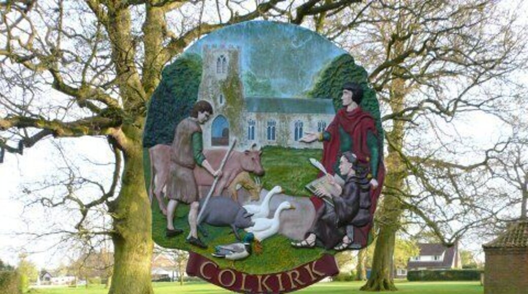 Village Sign The village sign at Colkirk, Norfolk. The sign has a plaque that reads.... This sign was dedicated to The Millennium Gala Day 24th June 2000 by the Reverend Paul Inman to the memory of Norman Wix, Clerk to the Parish Council 1968-1995.