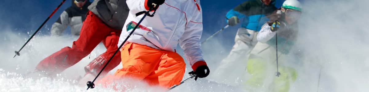 Aix-en-Provence showing snow and snow skiing as well as a small group of people