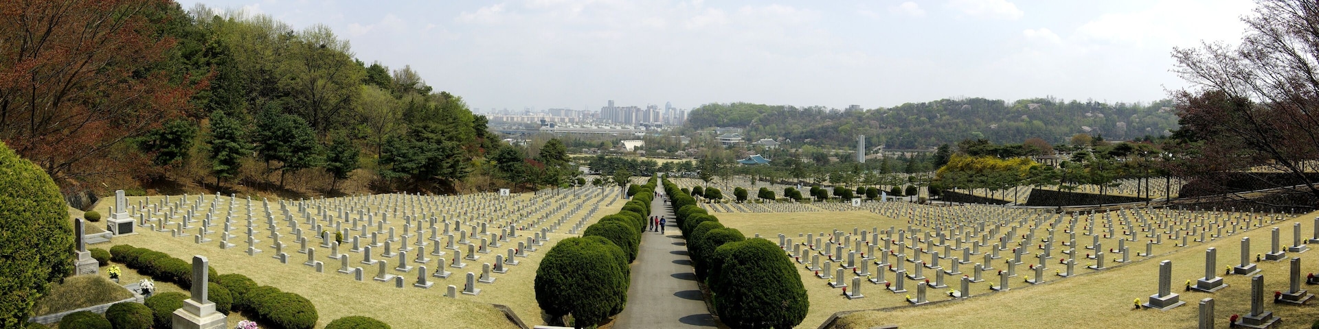 Panoramic view of the northern part of Seoul National Cemetery.