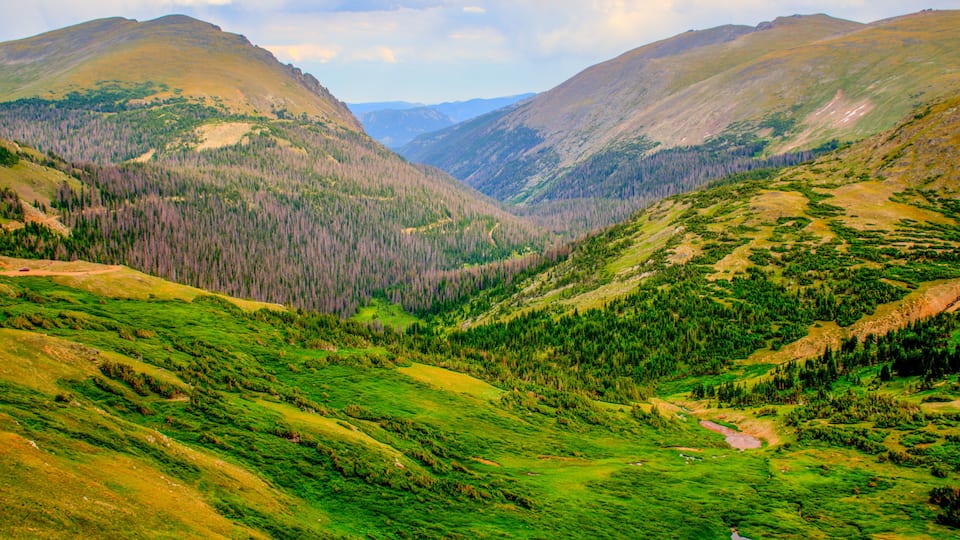 Beautiful Landscape Rocky Mountains green valley Estate Park Colorado USA