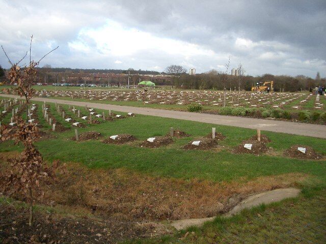The largest Muslim cemetery in Europe. The Gardens of Peace, Elmbridge Road, Hainault, is the largest dedicated Muslim cemetery in Europe. The absence of headstones is notable, the graves consisting of earth mounds marked with small stone name plates.