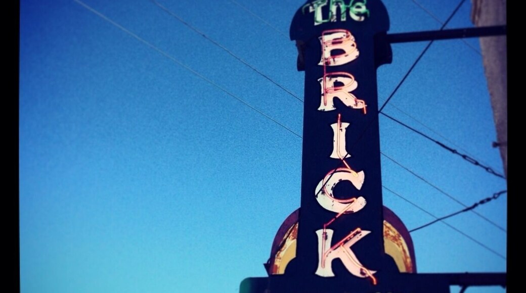 After a long day of exhaustively and unsuccessfully searching for open camping, we were about to throw in the towel when we decided to stop at The Brick for lunch and a much needed beer. This place is full if local charm and small town hospitality. Our server, Amy, greeted us with a big smile and after hearing our woes gave us tons of helpful information and even set us up with a friend of hers who had some land we could camp on.
Along with the charming atmosphere the onion rings are killer and I love the locally brewed Brookside Pale Lager.