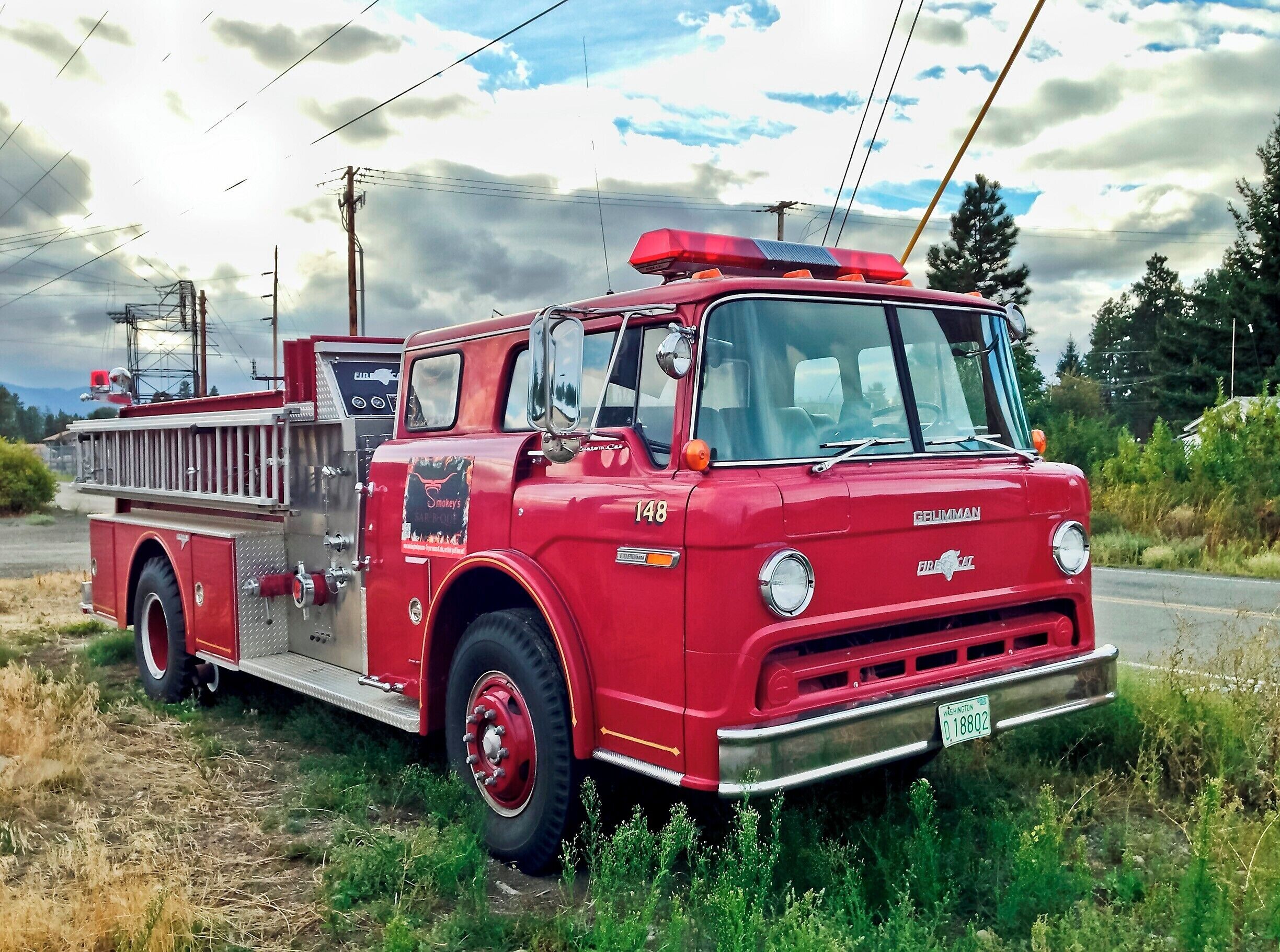 This retired fire truck serves as the sign for Smokey's BBQ.  The restaurant is set up in the old train depot, and you'll need to enter from the boarding platform out back.  While I can't say this was the best bbq I've ever had, it still hit the spot for us and we'll be making it a regular stop whenever we drive across the pass.  We ordered the basic pork + beans + cornbread plate and a shake, though next time I'll be ordering the Train Wreck - an open-face sandwich where the meat, beans, onions, cheese and coleslaw are piled atop sliced cornbread and then smothered with bbq sauce!